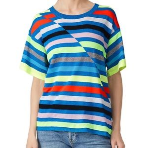 Los Angeles Boyfriend Striped Tee.   S    EE